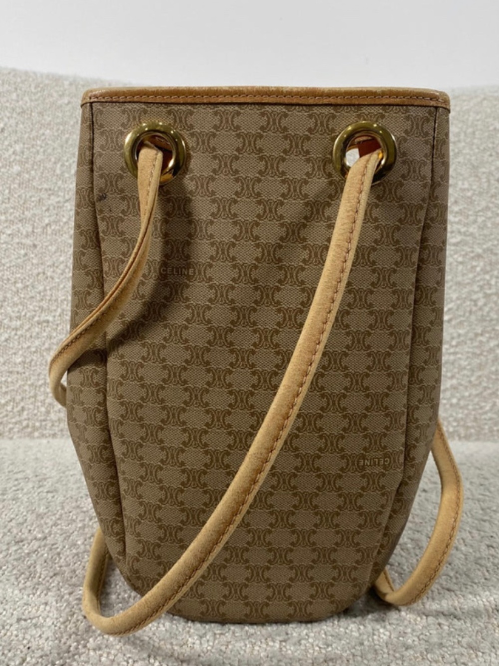 Authentic Pre-Owned Celine Vintage Macadam pattern bucket bag